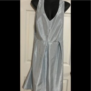 Pretty sliver blue dress with POCKETS!